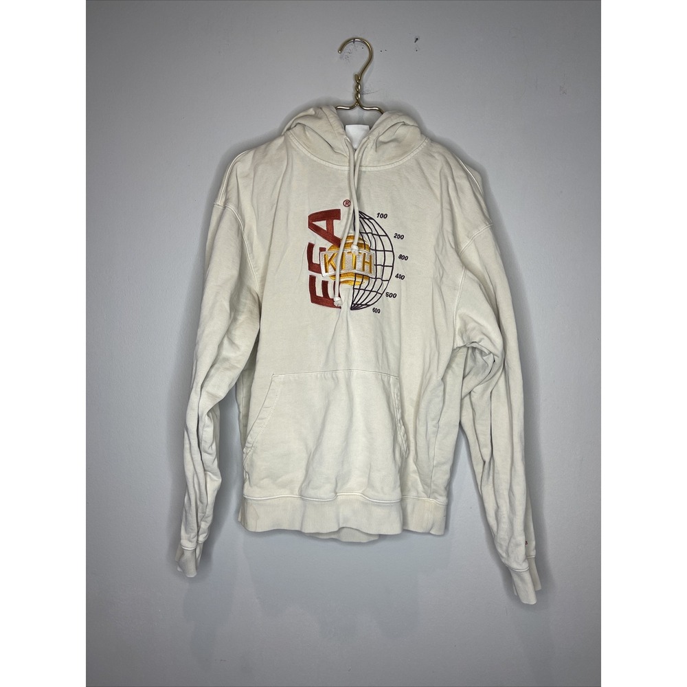 KITH COLUMBIA‎ Cream HOODIE SZ M